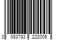 Barcode Image for UPC code 0083783222005