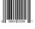 Barcode Image for UPC code 008600000581