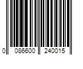 Barcode Image for UPC code 0086600240015