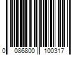 Barcode Image for UPC code 0086800100317