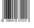 Barcode Image for UPC code 0086800670018