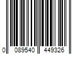 Barcode Image for UPC code 0089540449326