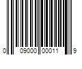 Barcode Image for UPC code 009000000119