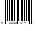 Barcode Image for UPC code 009000001741