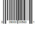 Barcode Image for UPC code 009000005831