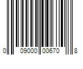 Barcode Image for UPC code 009000006708