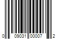 Barcode Image for UPC code 009031000072