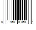 Barcode Image for UPC code 009100000101