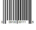 Barcode Image for UPC code 009100001115