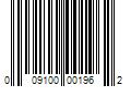 Barcode Image for UPC code 009100001962