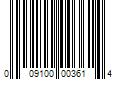 Barcode Image for UPC code 009100003614