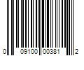 Barcode Image for UPC code 009100003812