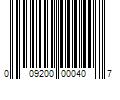 Barcode Image for UPC code 009200000407