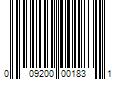 Barcode Image for UPC code 009200001831