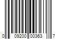 Barcode Image for UPC code 009200003637