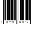 Barcode Image for UPC code 0092633800317