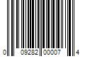 Barcode Image for UPC code 009282000074