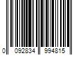 Barcode Image for UPC code 0092834994815