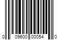 Barcode Image for UPC code 009600000540