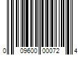 Barcode Image for UPC code 009600000724