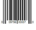 Barcode Image for UPC code 009798000070