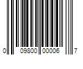 Barcode Image for UPC code 009800000067