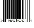 Barcode Image for UPC code 009800003624