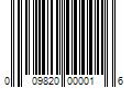 Barcode Image for UPC code 009820000016