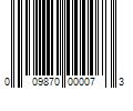 Barcode Image for UPC code 009870000073