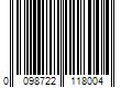 Barcode Image for UPC code 0098722118004