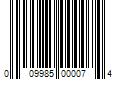 Barcode Image for UPC code 009985000074