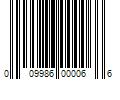 Barcode Image for UPC code 009986000066