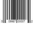 Barcode Image for UPC code 009987000072