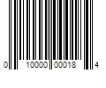 Barcode Image for UPC code 010000000184