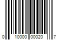 Barcode Image for UPC code 010000000207