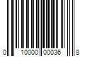 Barcode Image for UPC code 010000000368