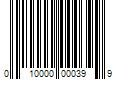 Barcode Image for UPC code 010000000399