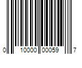 Barcode Image for UPC code 010000000597