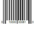 Barcode Image for UPC code 010000000610