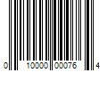 Barcode Image for UPC code 010000000764