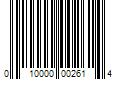 Barcode Image for UPC code 010000002614