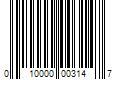 Barcode Image for UPC code 010000003147