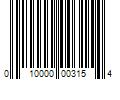 Barcode Image for UPC code 010000003154