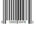 Barcode Image for UPC code 010000004762