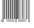 Barcode Image for UPC code 0100000063637