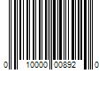 Barcode Image for UPC code 010000008920