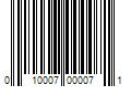 Barcode Image for UPC code 010007000071