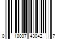 Barcode Image for UPC code 010007430427