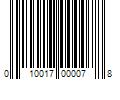 Barcode Image for UPC code 010017000078