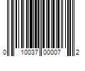 Barcode Image for UPC code 010037000072